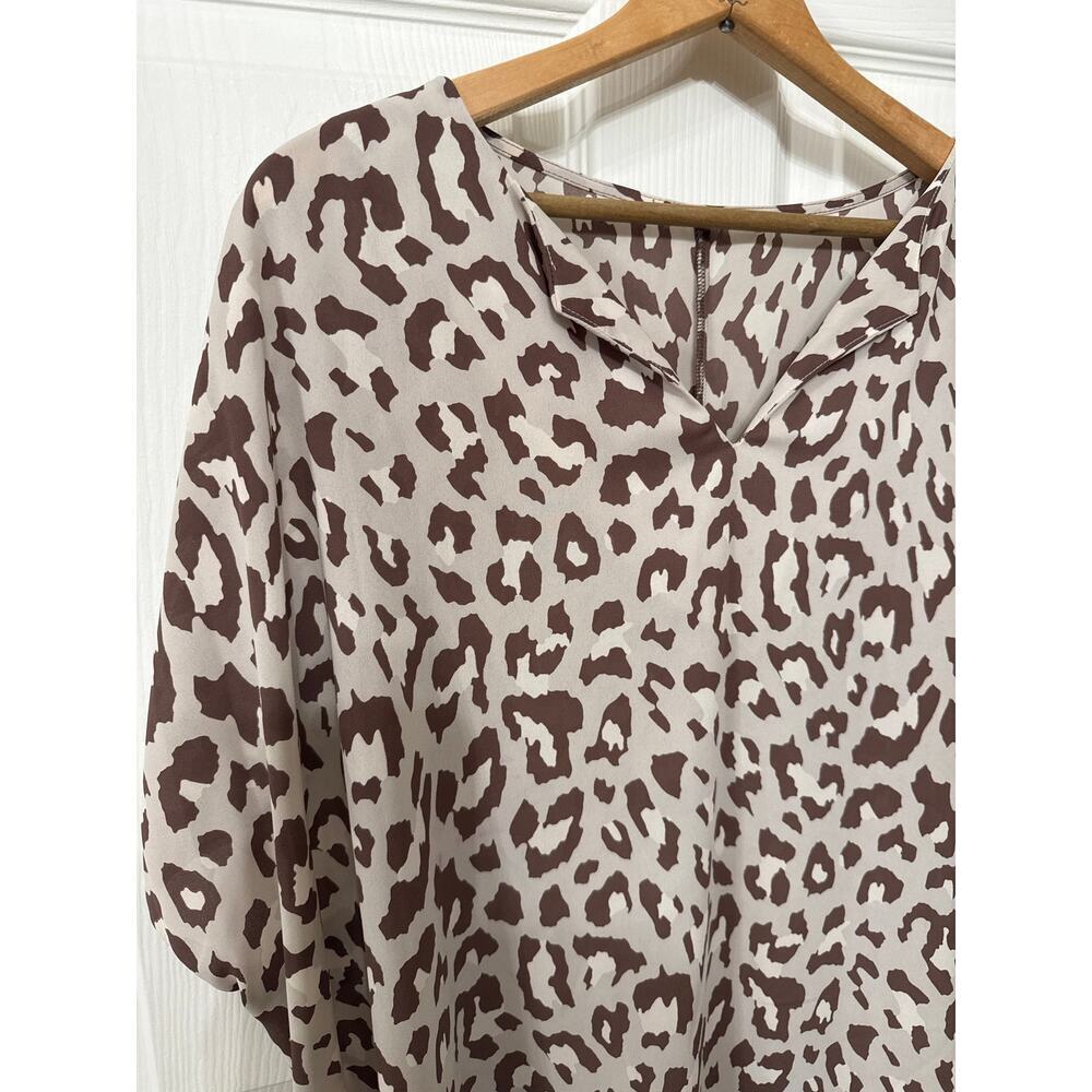 Carmela Real Love Cheetah Hi-Low Flowy Tunic Coverup, sz M - Picture 2 of 8